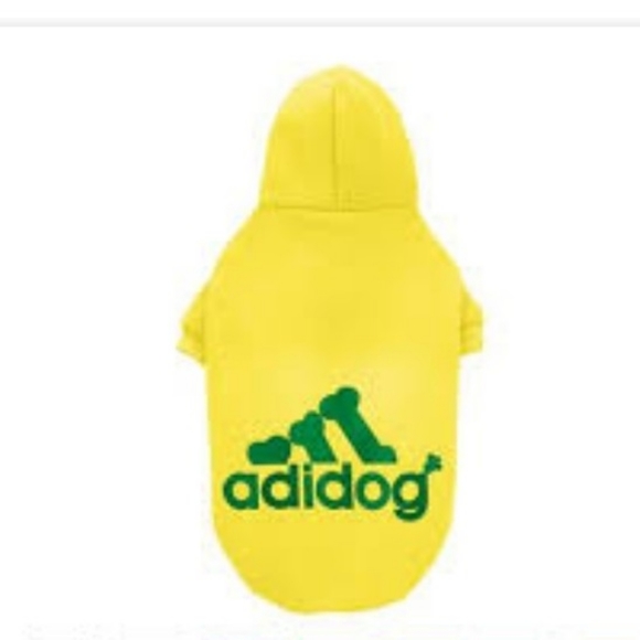 ADIDOG Yellow Dog Hoodie!! Dog Clothes!! - Picture 2 of 5